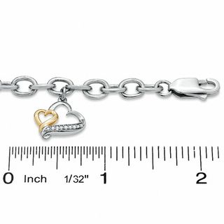 Made in Italy Heart Toggle Bracelet in Hollow Sterling Silver - 8