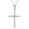 Thumbnail Image 0 of Cubic Zirconia Cross Pendant in Sterling Silver
