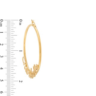 Script Name 45mm Hoop Earrings (1 Line)