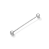 Thumbnail Image 1 of Stainless Steel CZ Industrial Barbell - 16G 1 3/8"