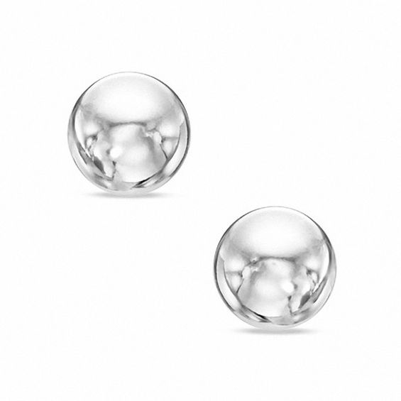 Banter 10K White Gold 3mm Ball Stud Earrings | CoolSprings Galleria