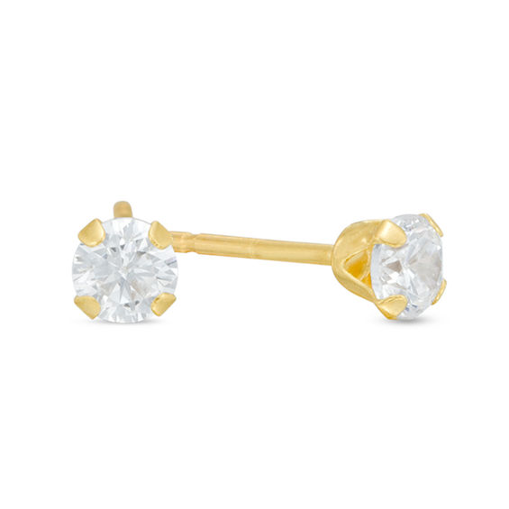 10k gold cubic zirconia earrings