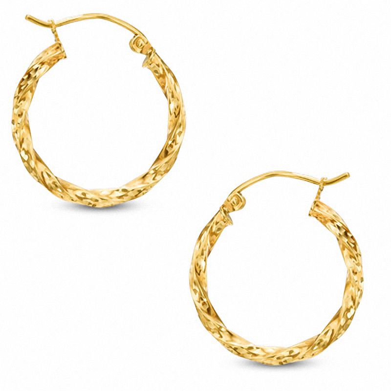 10K Yellow Gold Basic Hoop Earrings for Women From Pori Jewelers - Etsy