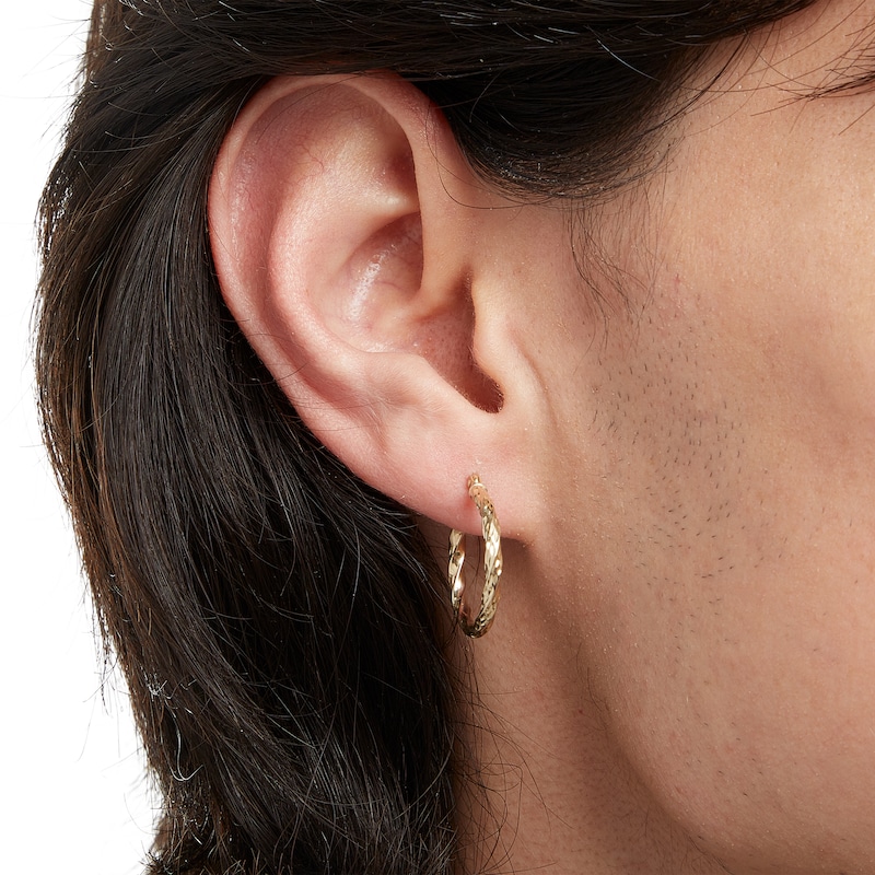 Clear Inclusion Hoop Earrings