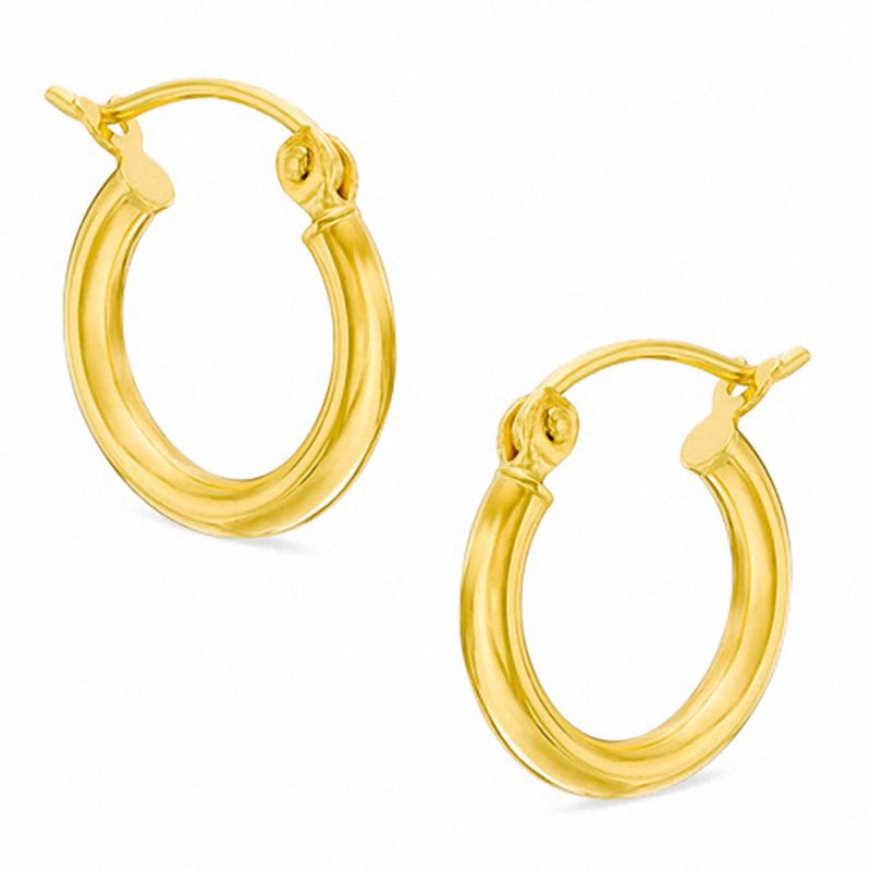 10k gold small hoop earrings