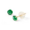 Thumbnail Image 1 of 4mm Lab-Created Emerald Stud Earrings in 10K Gold