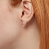 Thumbnail Image 4 of 10K Gold Hoop Earrings with Butterfly