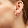 Thumbnail Image 2 of 10K Gold 17mm Diamond-Cut Tube Hoop Earrings