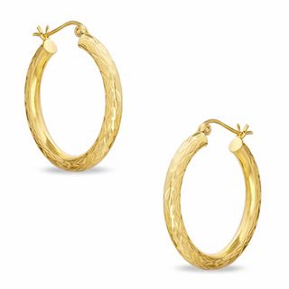 10k newest gold 25 mm hoop earrings