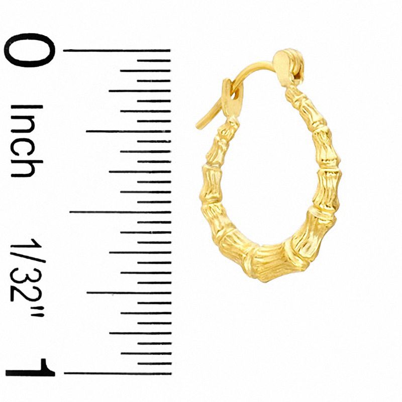 Bamboo Hoop Earrings gold – ADORNIA