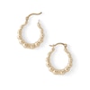 Thumbnail Image 4 of 19mm Bamboo Hoop Earrings in 10K Gold