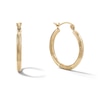 Thumbnail Image 1 of 10K Gold 22mm Diamond-Cut Tube Hoop Earrings