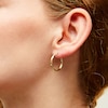 Thumbnail Image 2 of 10K Gold 22mm Diamond-Cut Tube Hoop Earrings