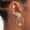 Thumbnail Image 3 of 10K Gold 22mm Diamond-Cut Tube Hoop Earrings