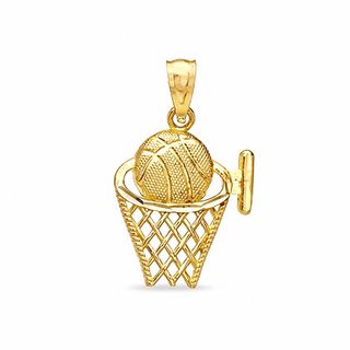 gold necklace with basketball charm