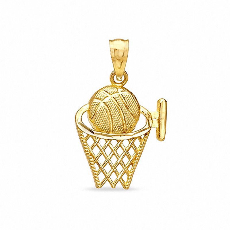 10k gold basketball charm