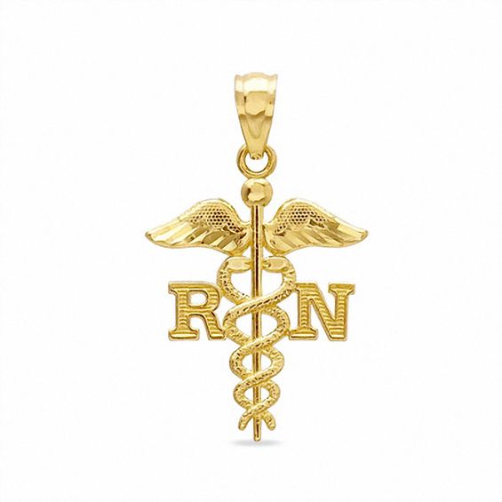 gold nurse pendant