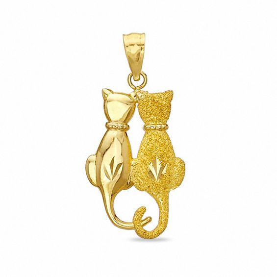 Cats Charm in 10K Gold
