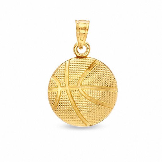 basketball charm gold