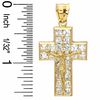 Thumbnail Image 2 of 10K Gold CZ Bold Crucifix Necklace Charm