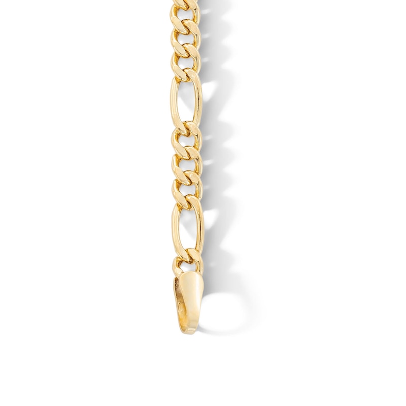 Main Image 2 of Made in Italy Child's 080 Gauge Figaro 3+1 Chain Bracelet in 10K Hollow Gold - 6&quot;