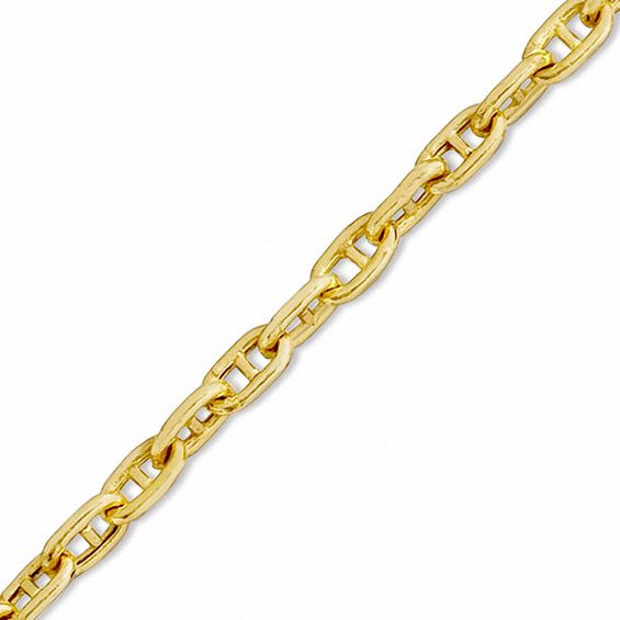 10K Gold 120 Gauge Pavé Mariner Chain Bracelet - 8"