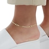 Thumbnail Image 3 of Adjustable Heart Bismark Chain Anklet in 10K Solid Gold  - 10&quot;