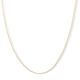 018 Gauge Singapore Chain Necklace in 14K Solid Gold - 15&quot;