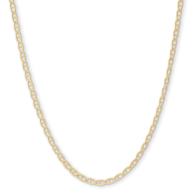 Main Image 1 of 10K Hollow Gold Baby Mariner Chain - 20&quot;