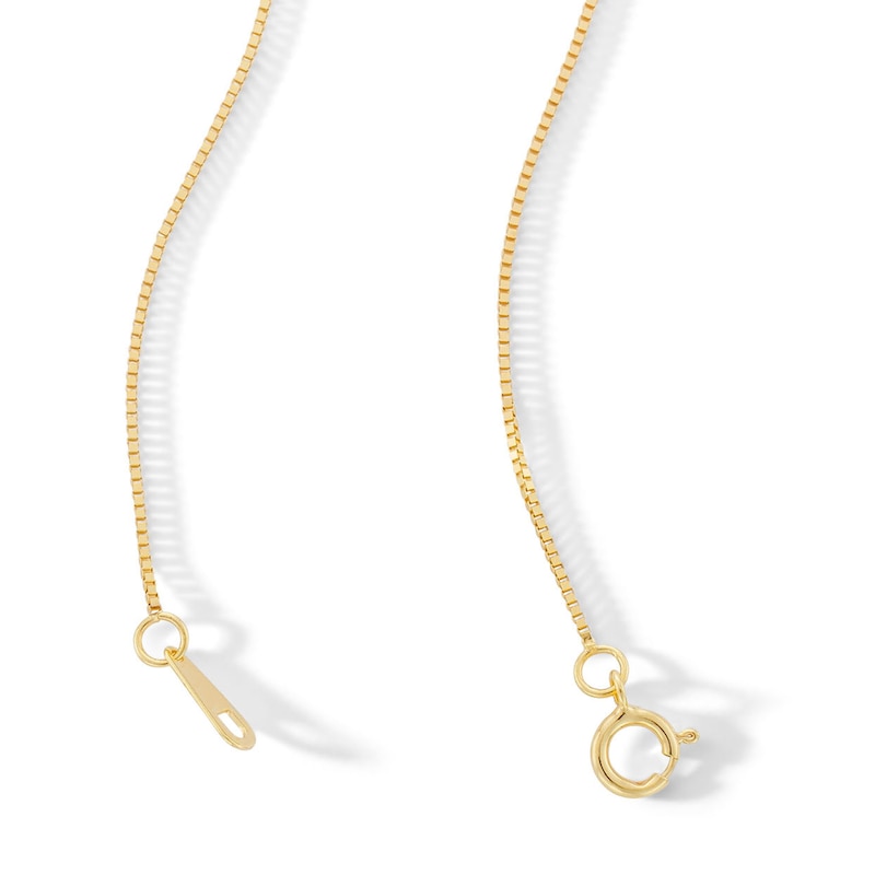 Main Image 2 of Child's 0.7mm Solid Box Chain Necklace in 10K Solid Gold  - 13&quot;