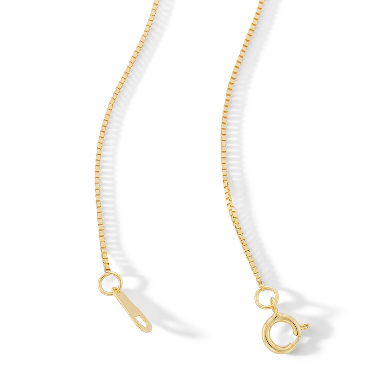 Main Image 2 of Child's 0.7mm Solid Box Chain Necklace in 10K Solid Gold  - 13&quot;