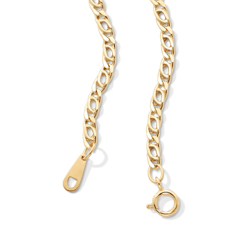 Main Image 2 of Child's 060 Gauge Bird's Eye Chain Necklace in 10K Hollow Gold - 13&quot;