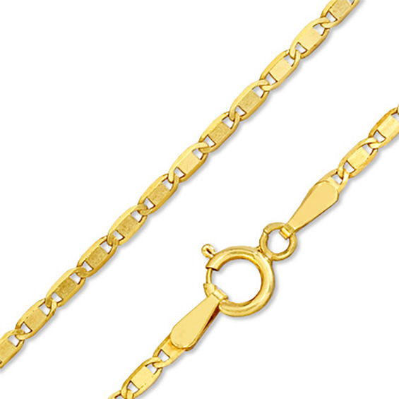 Child's 040 Gauge Valentino Chain Necklace in 10K Gold - 13"