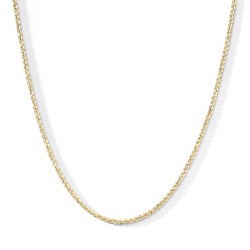 Main Image 1 of 10K Hollow Gold Rope Chain - 20&quot;