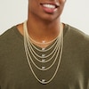 Thumbnail Image 2 of 10K Gold 018 Gauge Light Dual Glitter Rope Chain Necklace - 30"