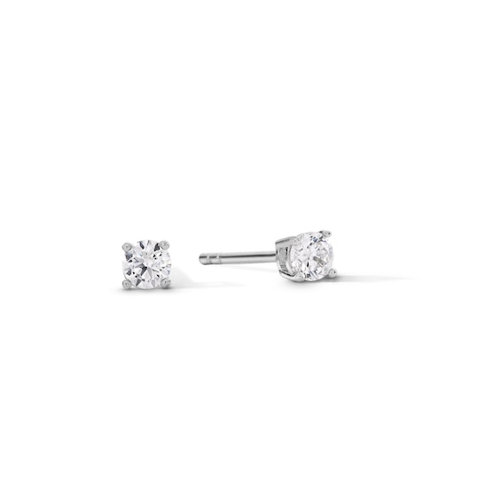 3mm Cubic Zirconia Stud Earrings in Sterling Silver