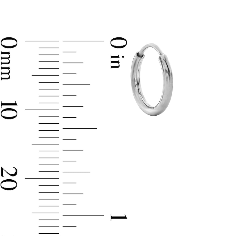 Main Image 5 of Sterling Silver Continuous Tube Hoop Earrings