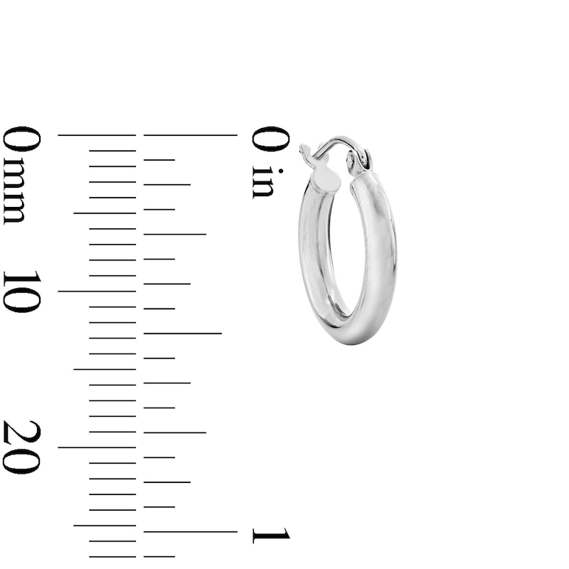 Main Image 4 of 15mm Hoop Earrings in Sterling Silver