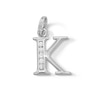 Thumbnail Image 1 of Cubic Zirconia Small Initial &quot;K&quot; Charm in Sterling Silver