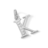 Thumbnail Image 3 of Cubic Zirconia Small Initial &quot;K&quot; Charm in Sterling Silver