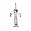 Thumbnail Image 1 of Cubic Zirconia Small Initial &quot;T&quot; Charm in Sterling Silver