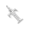 Thumbnail Image 5 of Cubic Zirconia Small Initial &quot;T&quot; Charm in Sterling Silver