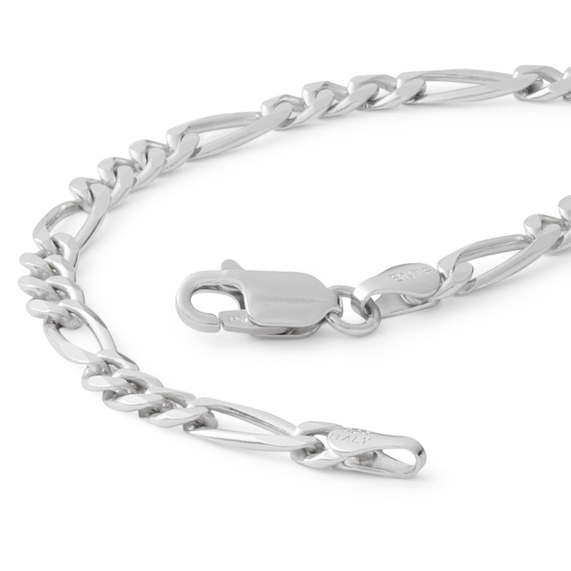 Made in Italy Gauge Figaro Chain Bracelet in Sterling Silver