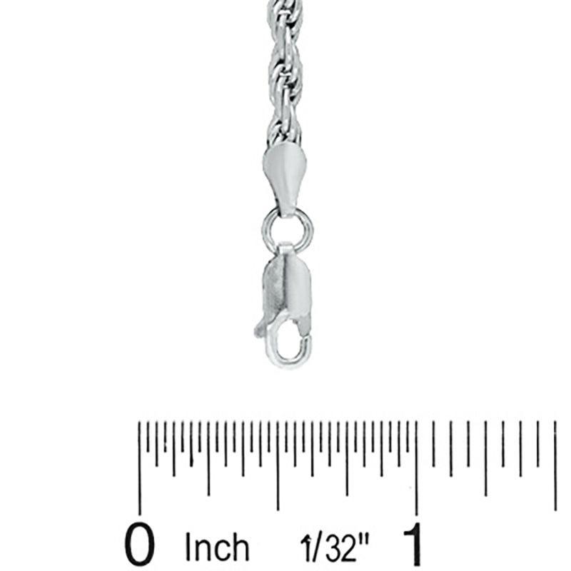 Made in Italy 070 Gauge Diamond-Cut Rope Chain Necklace in Sterling Silver  - 20