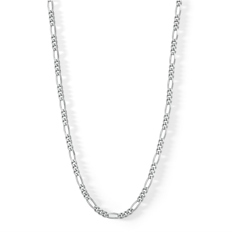 Made in Italy 080 Gauge Figaro Chain Necklace in Solid Sterling Silver - 20"