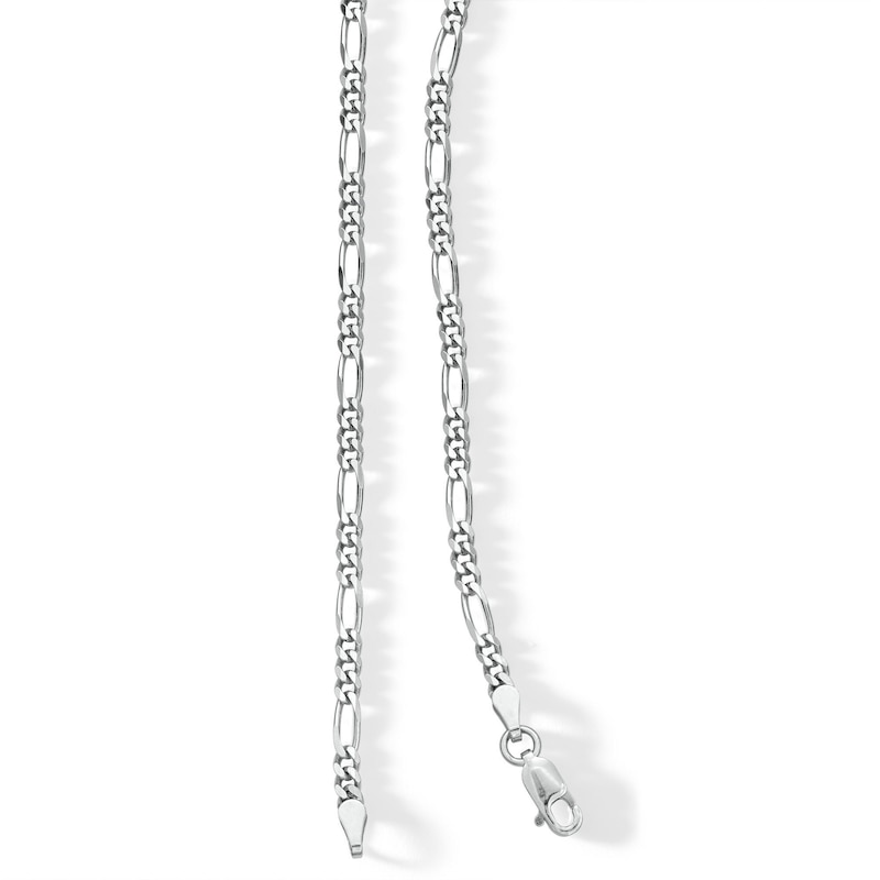 Made in Italy 080 Gauge Figaro Chain Necklace in Solid Sterling Silver - 20"