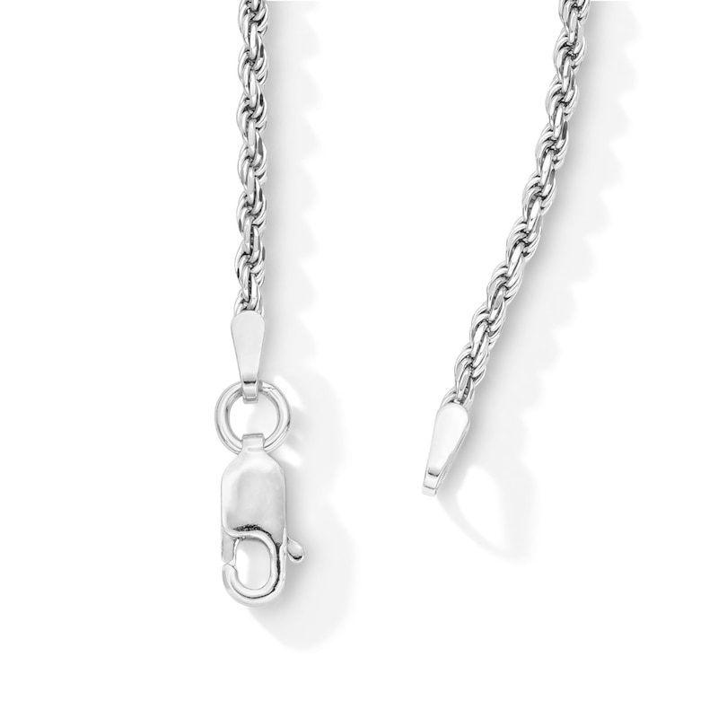 Main Image 3 of Made in Italy 040 Gauge Diamond-Cut Rope Chain Necklace in Solid Sterling Silver - 24&quot;