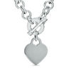 Made in Italy Heart Toggle Necklace in Sterling Silver