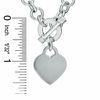 Thumbnail Image 2 of Made in Italy Heart Toggle Necklace in Sterling Silver - 17&quot;