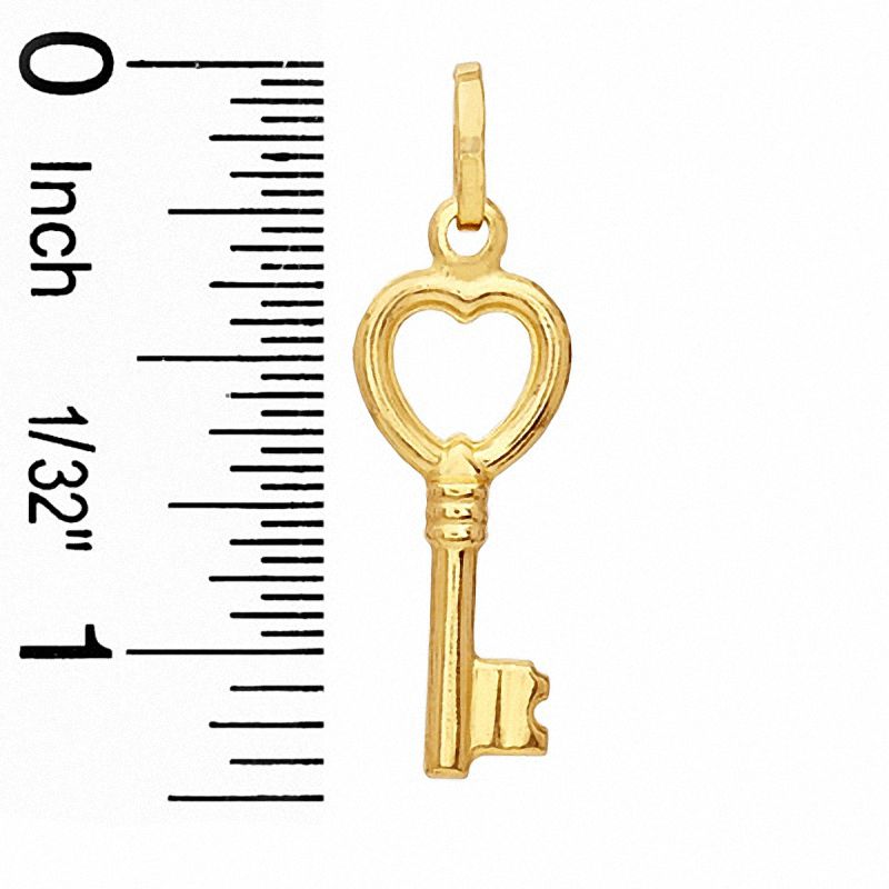 Main Image 2 of Puffy Key Charm in 14K Gold